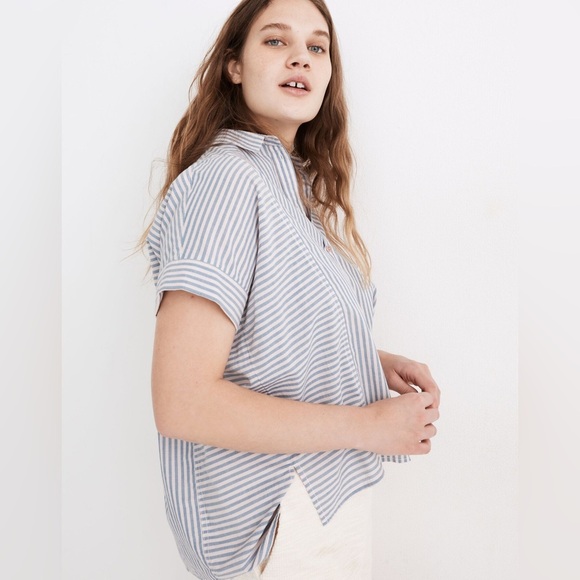 Madewell Lakeline Button-Up Shirt in Stripe-Play - Picture 3 of 11